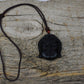 UNISEX NATURAL BLACK OBSIDIAN BUDDHA HEAD PENDANT NECKLACE