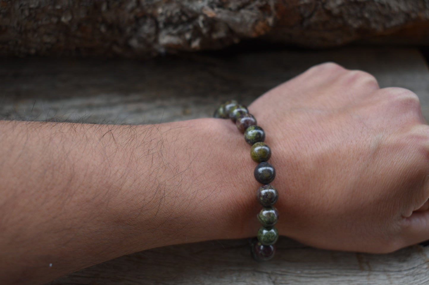 Dragon Blood Jasper beads 8 mm protection bracelet