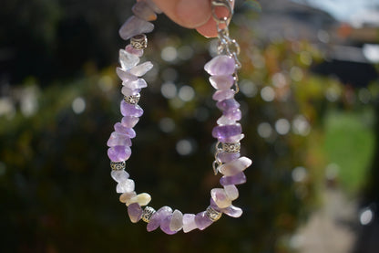 Beautiful Amethyst , Clear Quartz and Citrine chip Bracelets