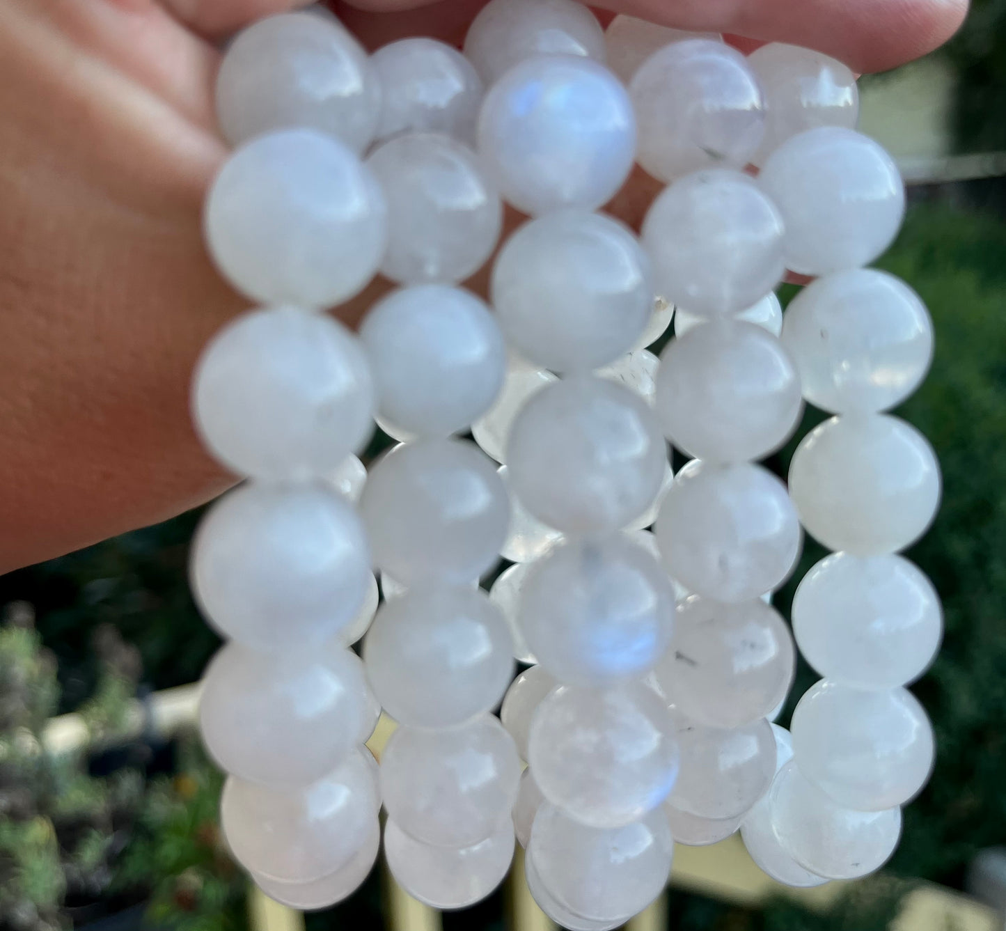 Real Moonstone 13mm , Many Blue Flashes