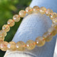 Natural Citrine Gemstone 8mm Round Beads Stretch Bracelet