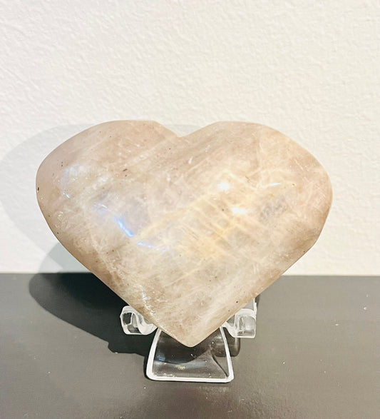 Flashy Blue Moonstone Heart