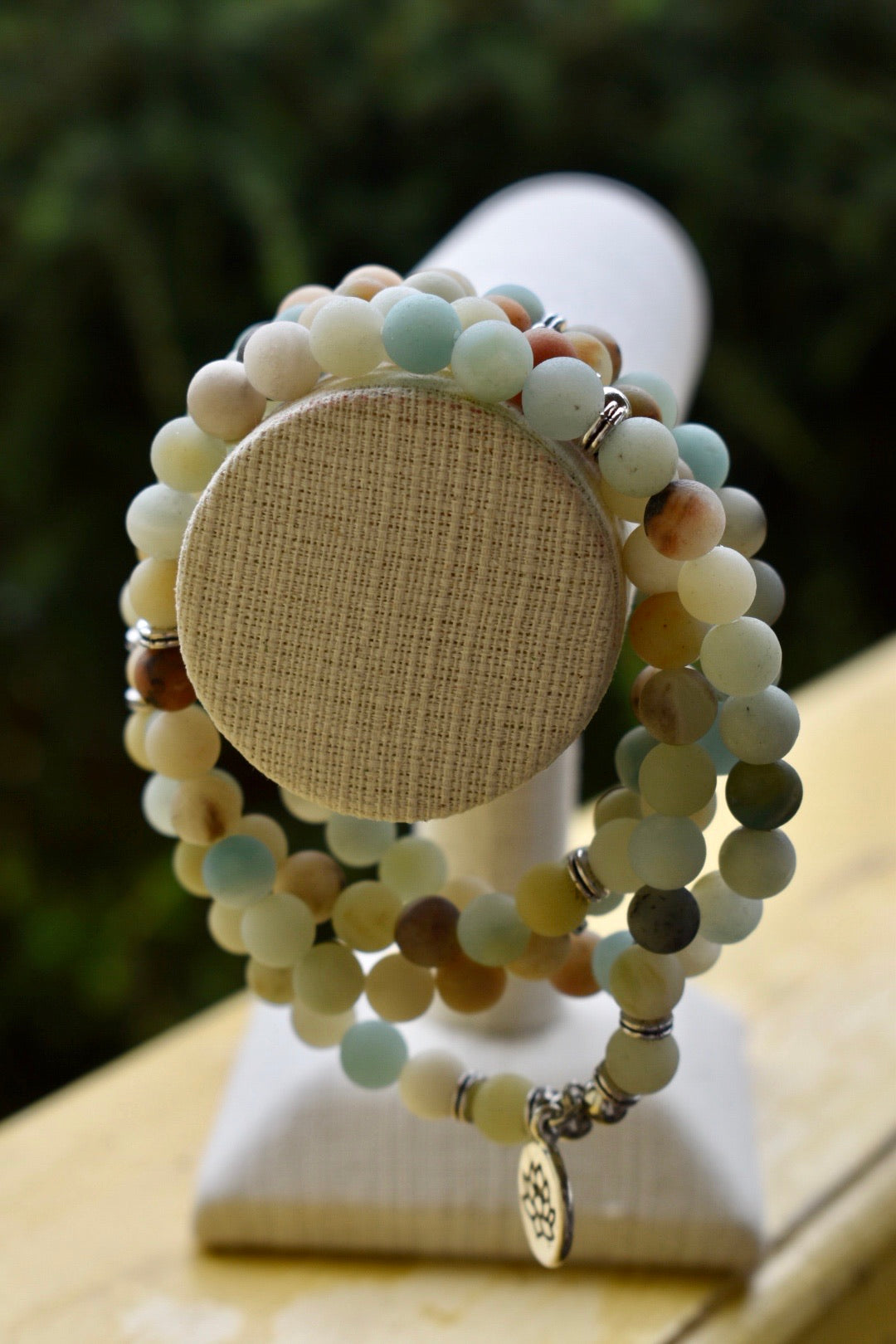 Amazonite Mala Necklace , Gemstone Bracelet