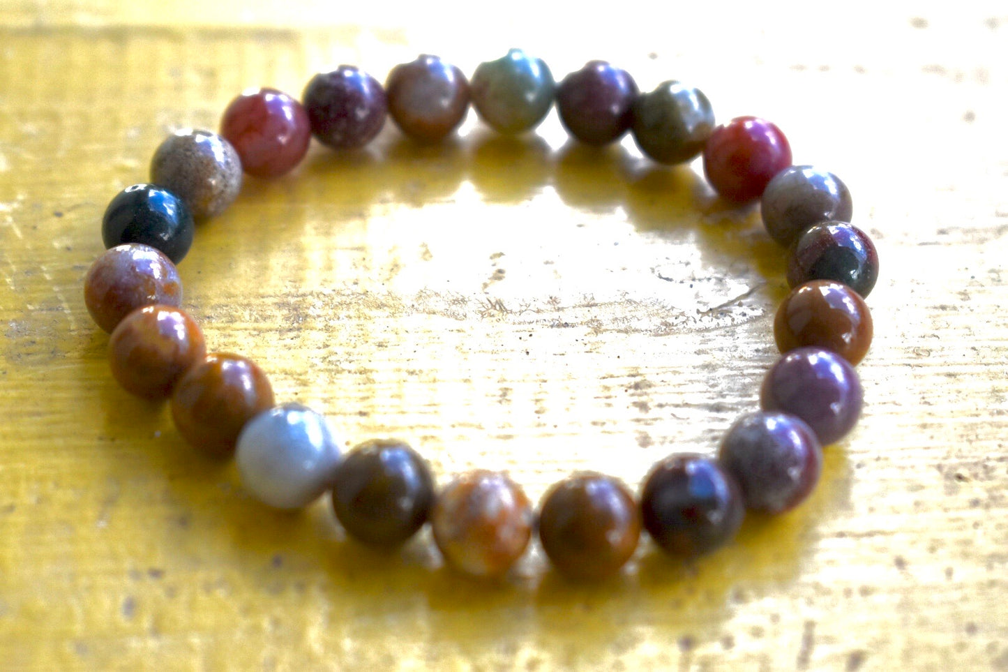 Unisex Multicolour Agate bracelet 8mm