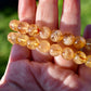 Natural Citrine Gemstone 8mm Round Beads Stretch Bracelet
