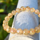 Natural Citrine Gemstone 8mm Round Beads Stretch Bracelet