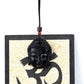 UNISEX NATURAL BLACK OBSIDIAN BUDDHA HEAD PENDANT NECKLACE