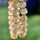Natural Citrine Gemstone 8mm Round Beads Stretch Bracelet