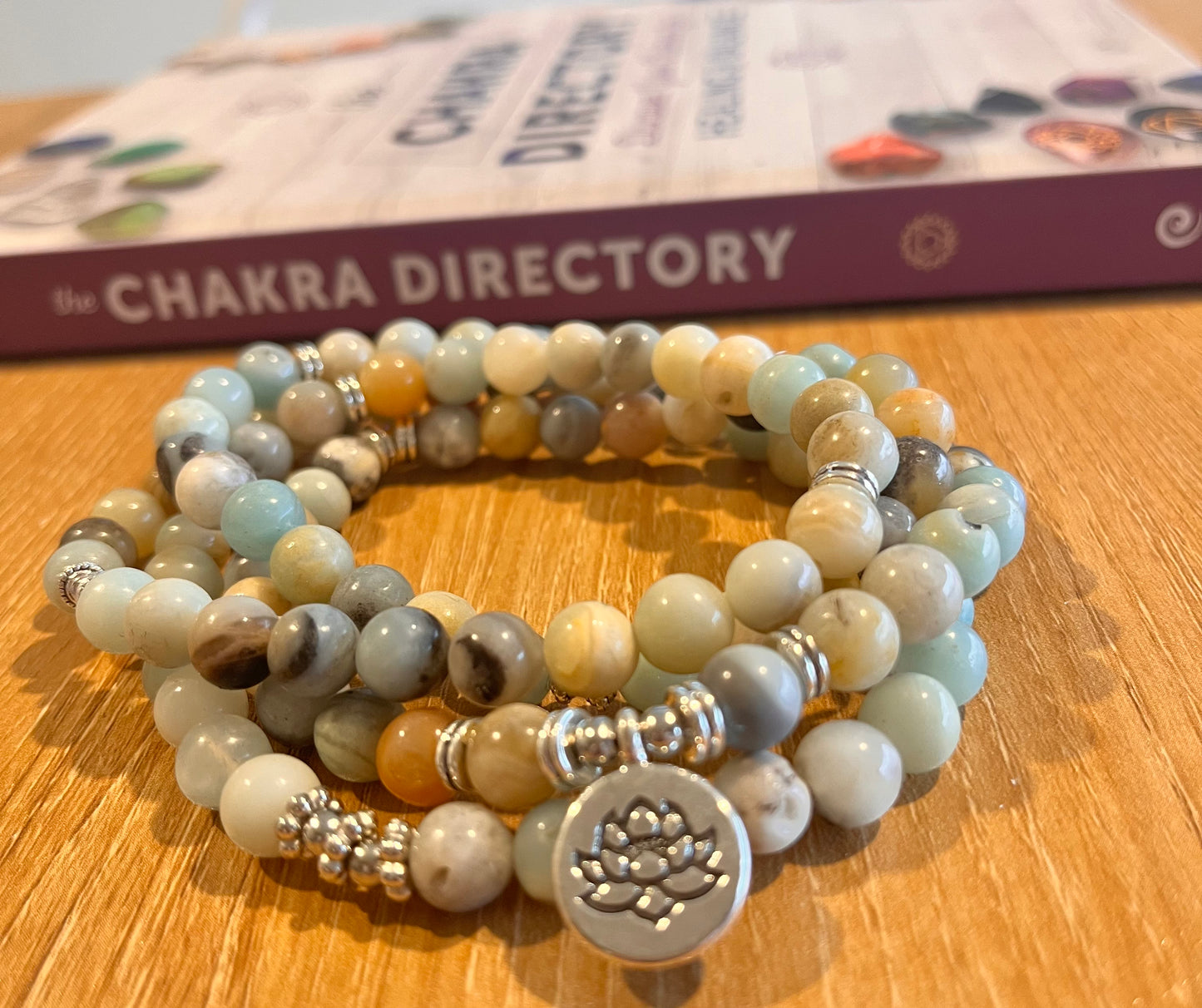 Amazonite Mala Necklace , Gemstone Bracelet