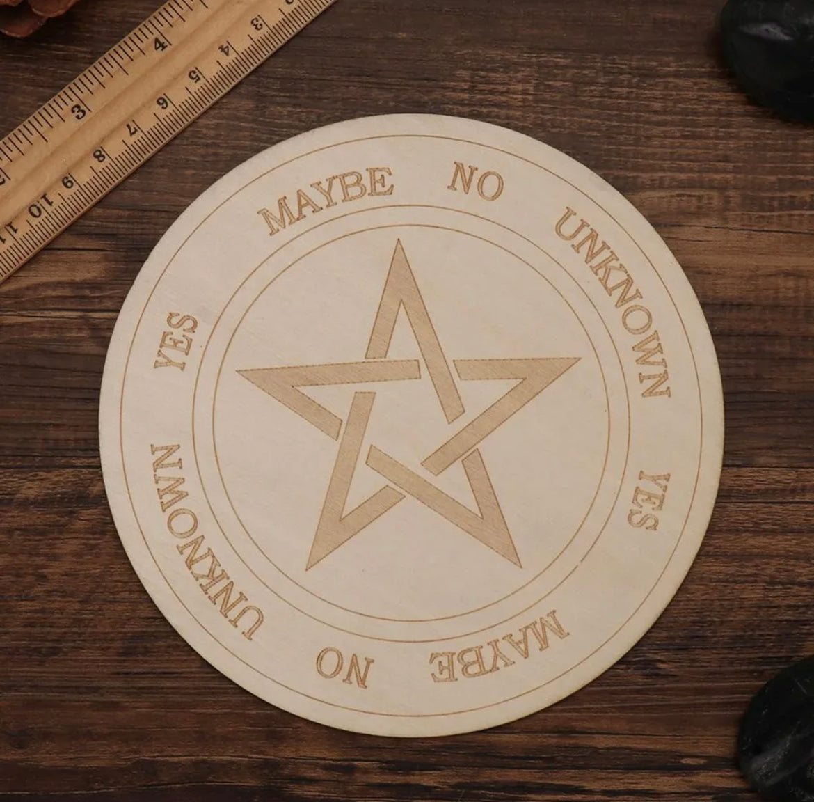 Wooden Ouija Board plus Crystal Pendulum Kit