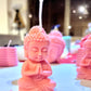 Pink Cute Buddha Candles