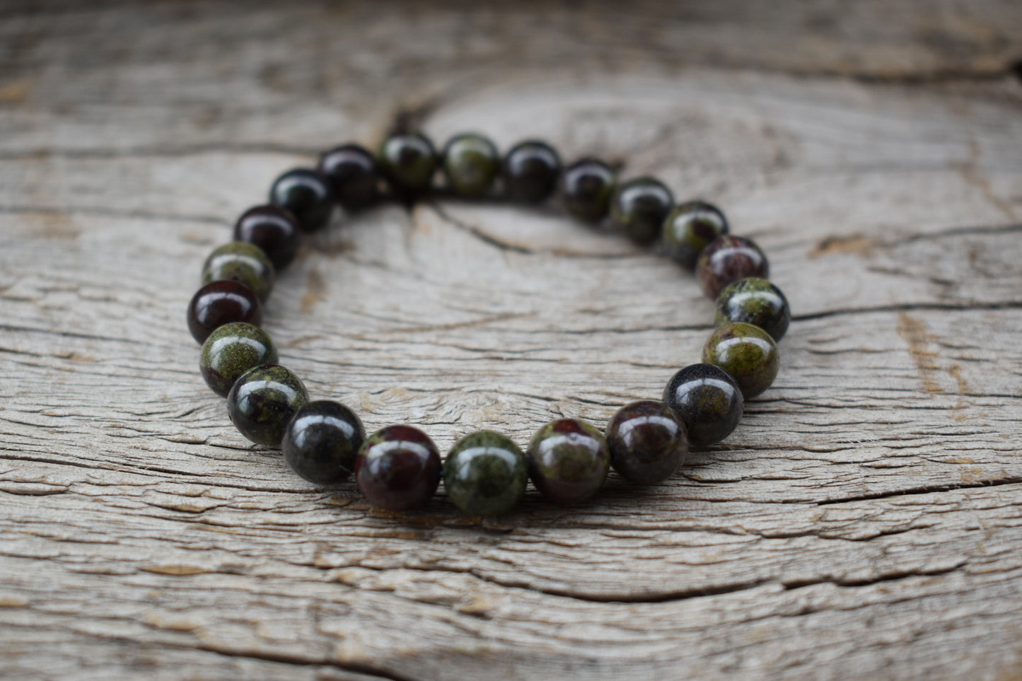 Dragon Blood Jasper beads 8 mm protection bracelet