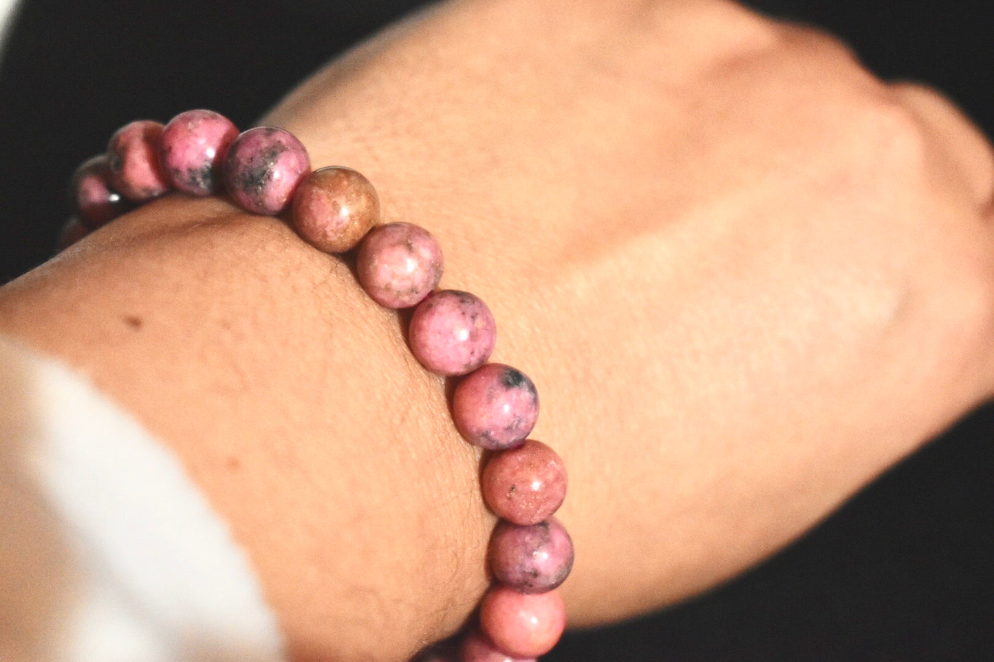 PRECIOUS 9mm RHODONITE BRACELET