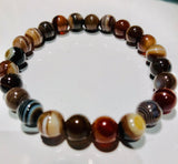 Natural Botswana 8mm Unisex Bracelet