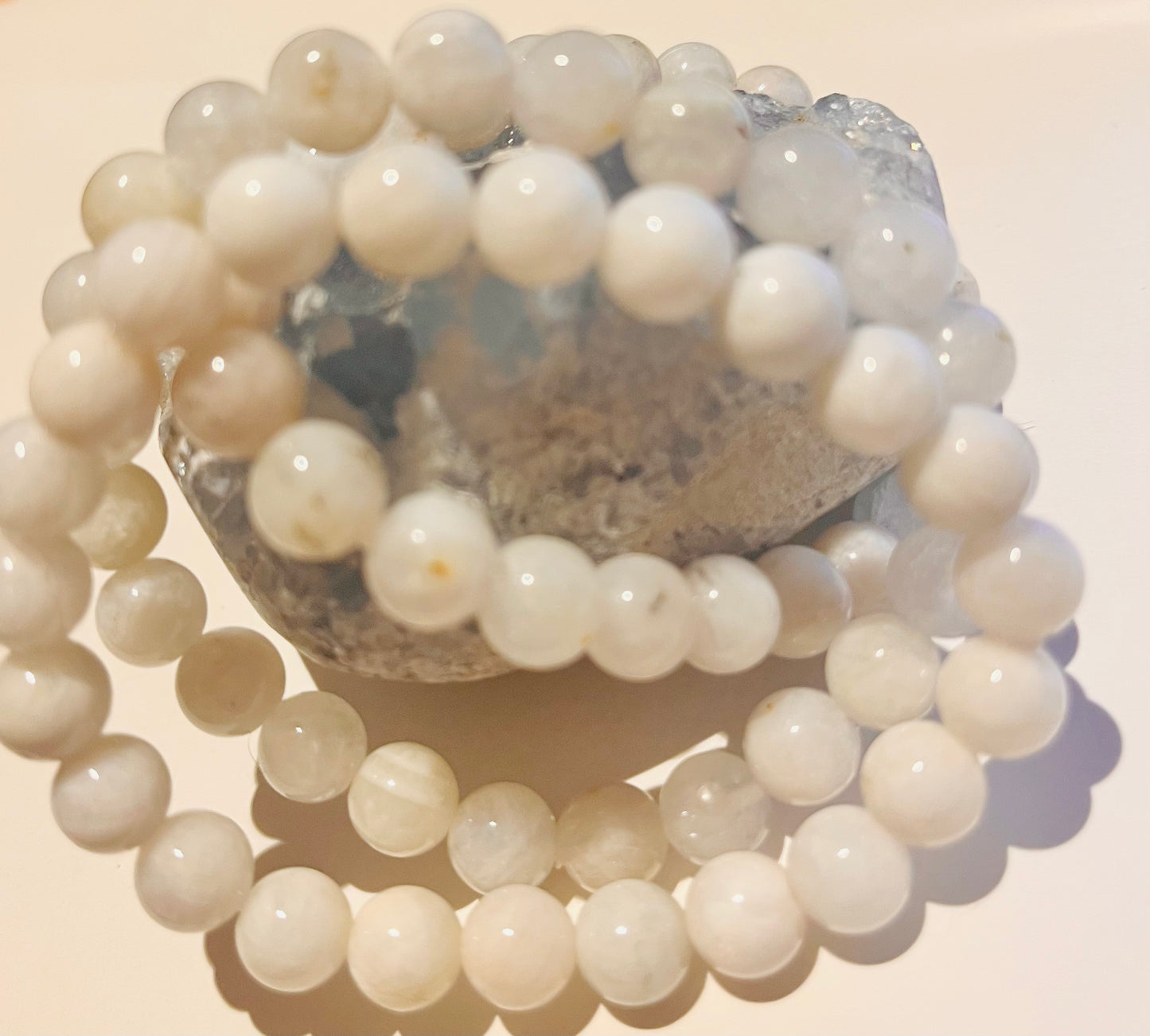 Natural Moonstones 8mm Bracelet