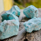 GREEN RAW NATURAL AMAZONITE  STONE