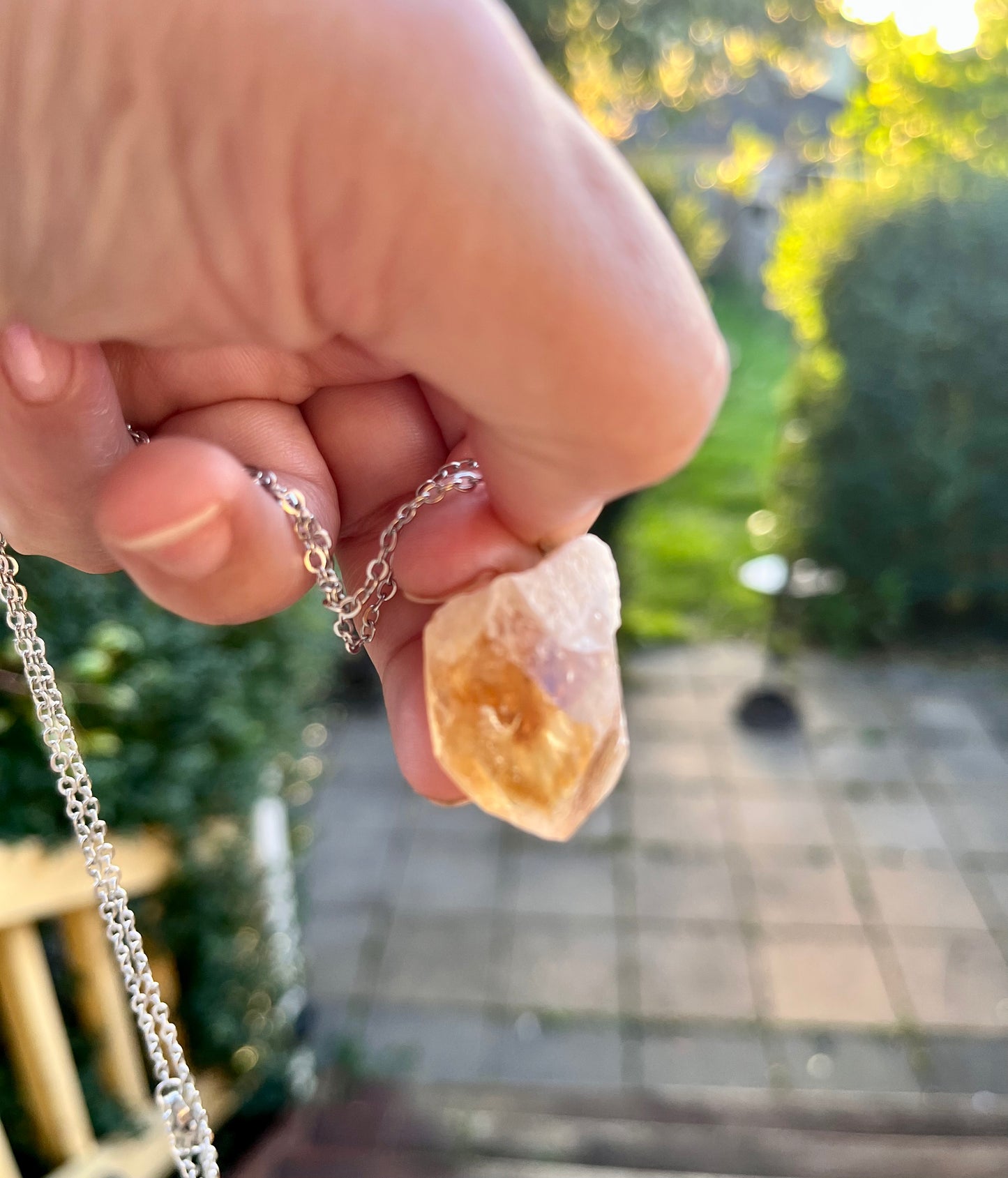 Raw Citrine Pendant