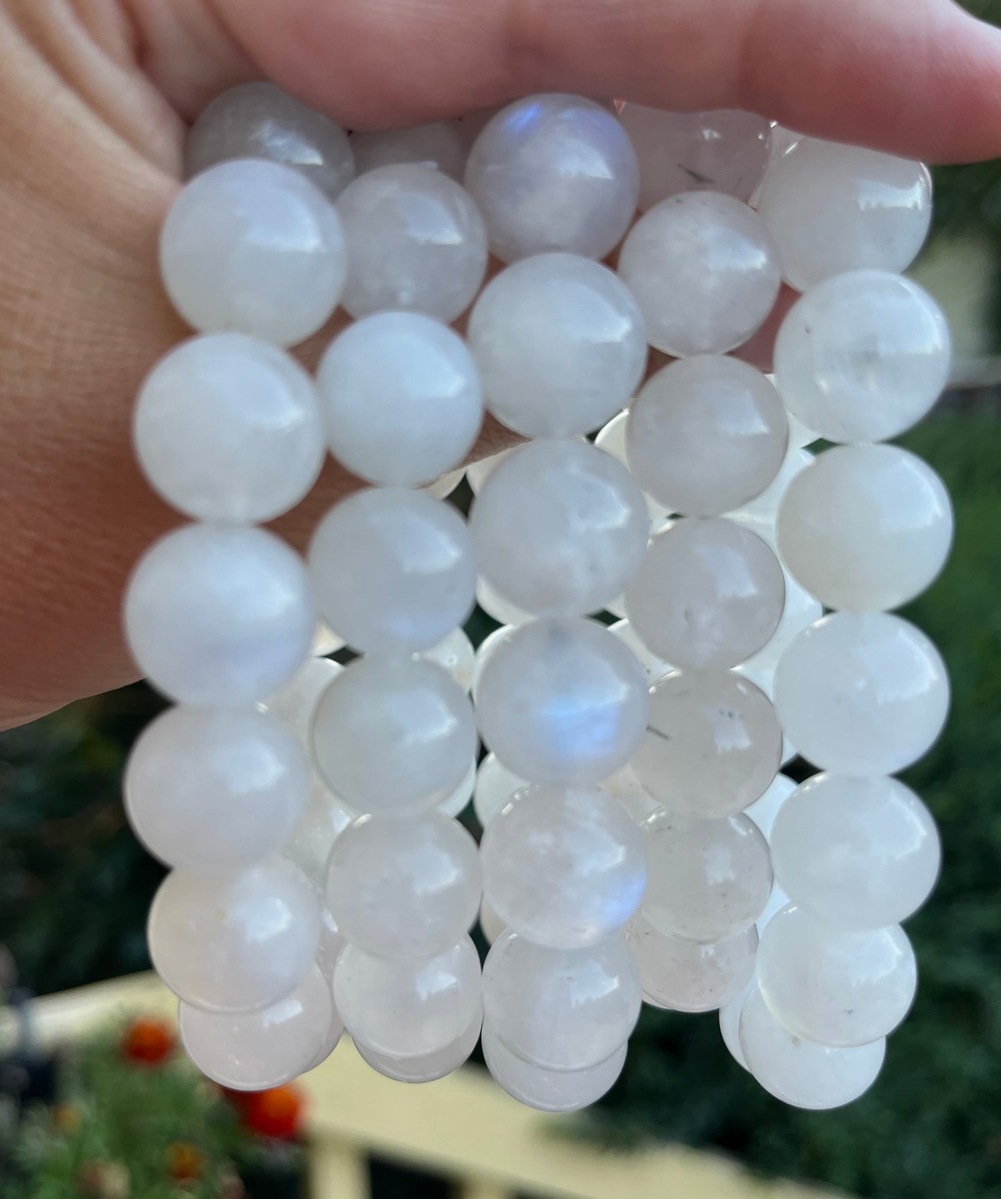 Real Moonstone 13mm , Many Blue Flashes