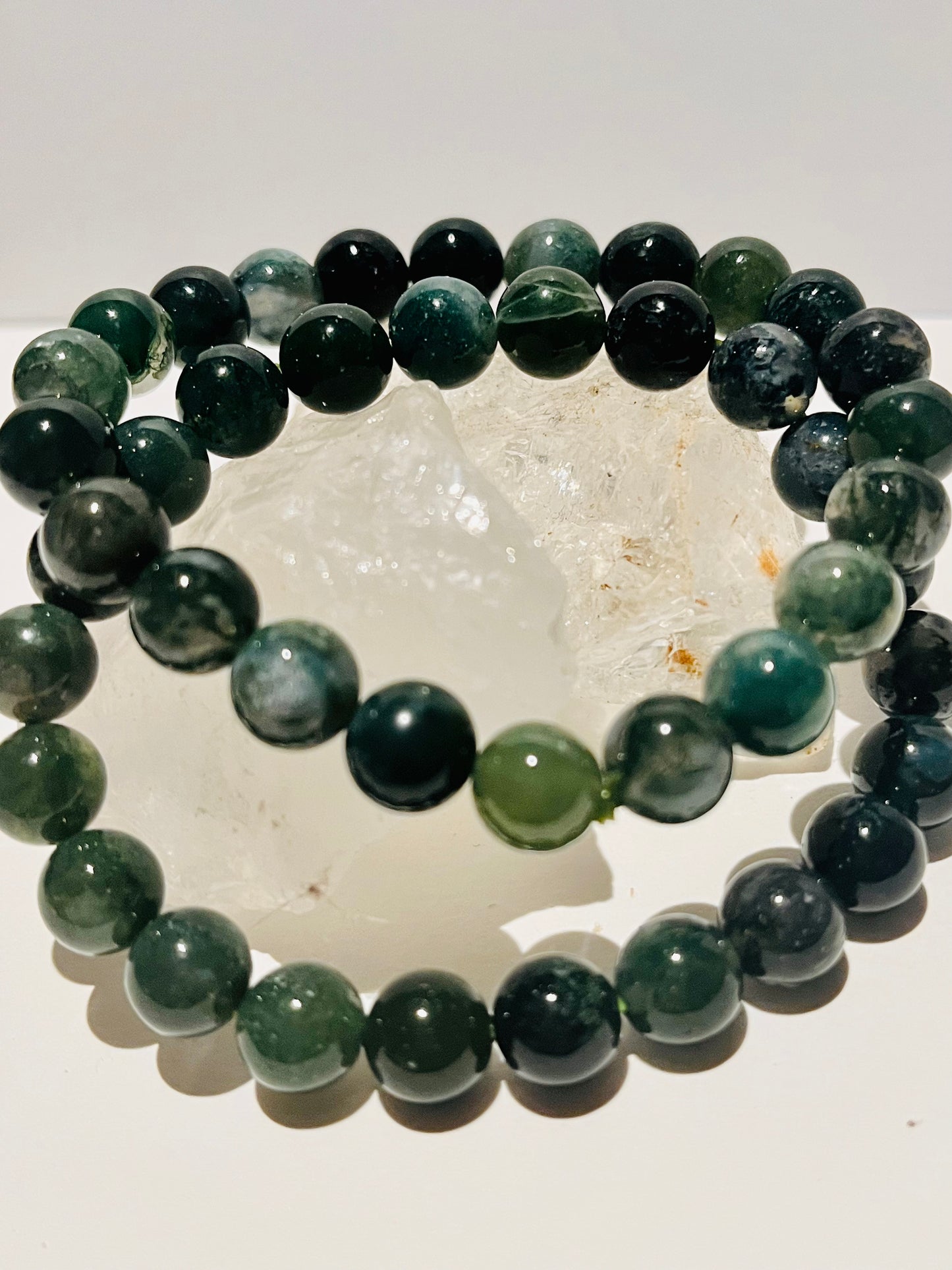 Moss Agate 8mm Bracelets