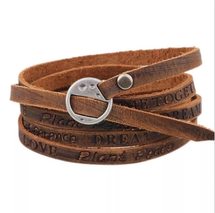 Unisex Multilayers Leather Bracelet  Wristband