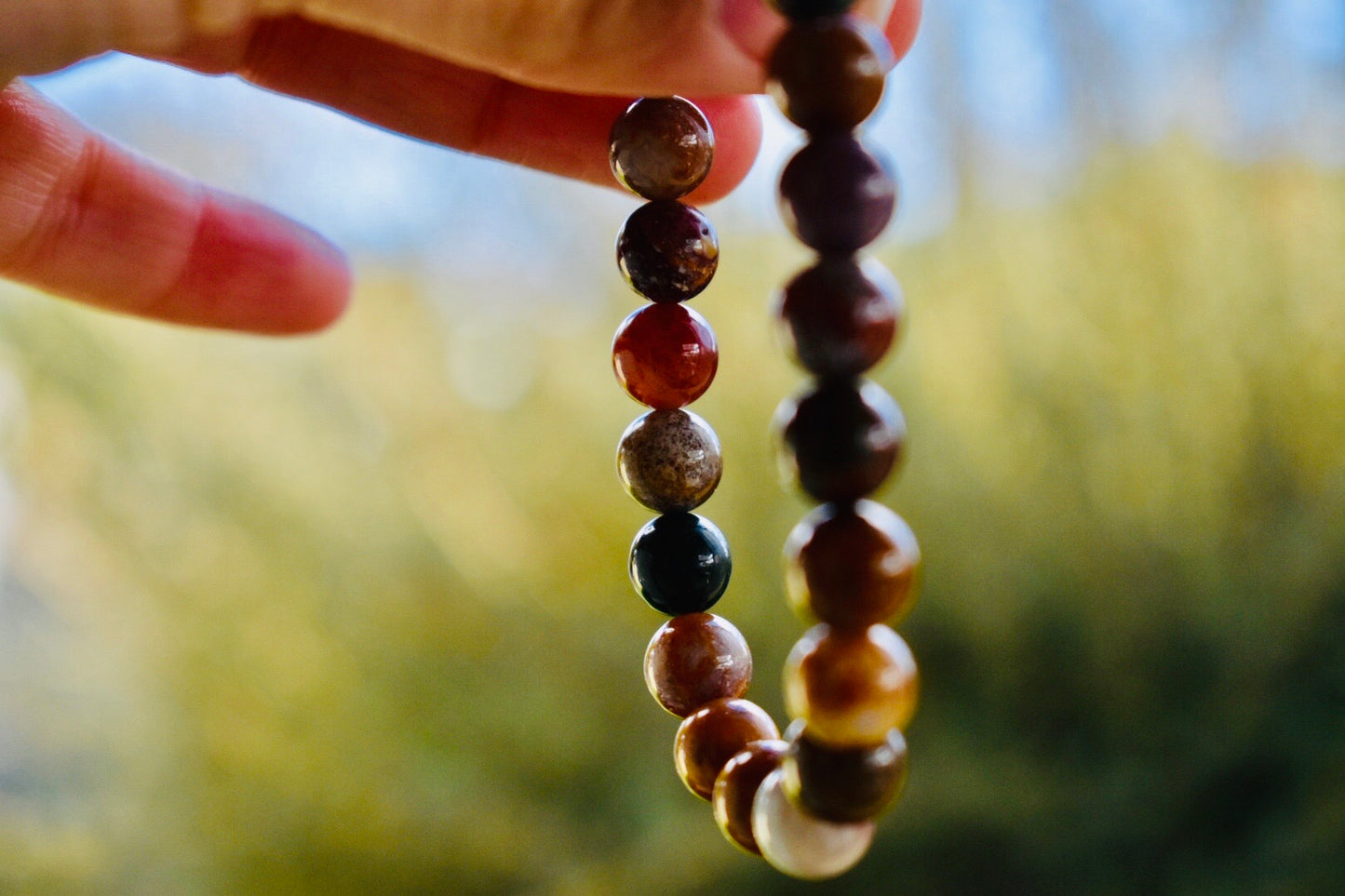 Unisex Multicolour Agate bracelet 8mm