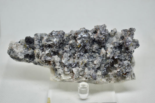 Dark Quartz Cluster with Pyrite Inclusions