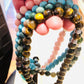 10mm Cherry Blossom Jasper and Pearls Tasbih