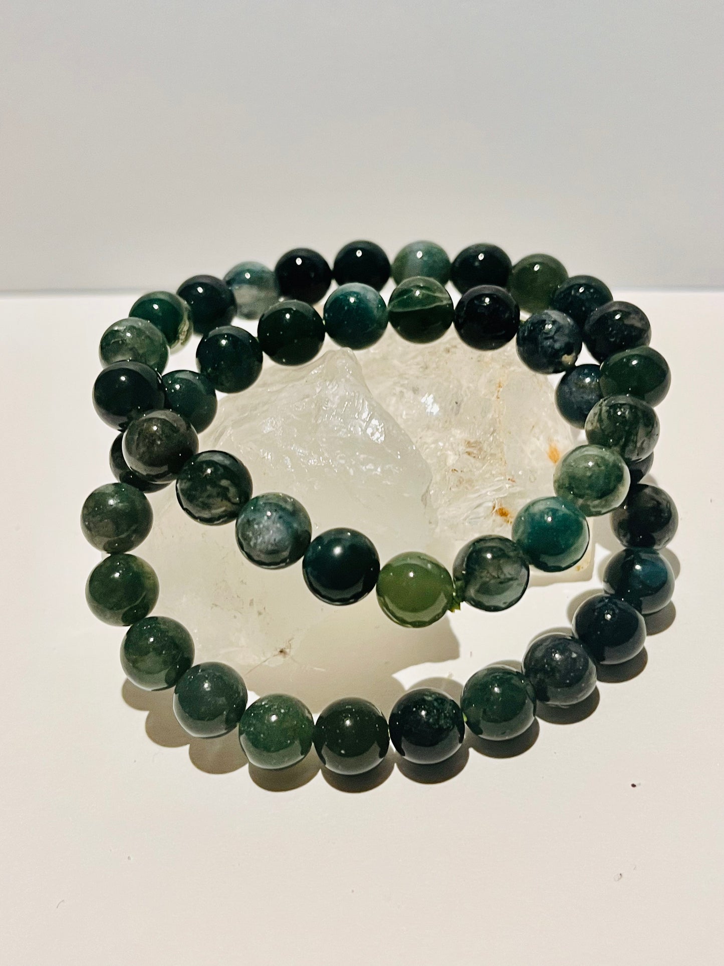 Moss Agate 8mm Bracelets