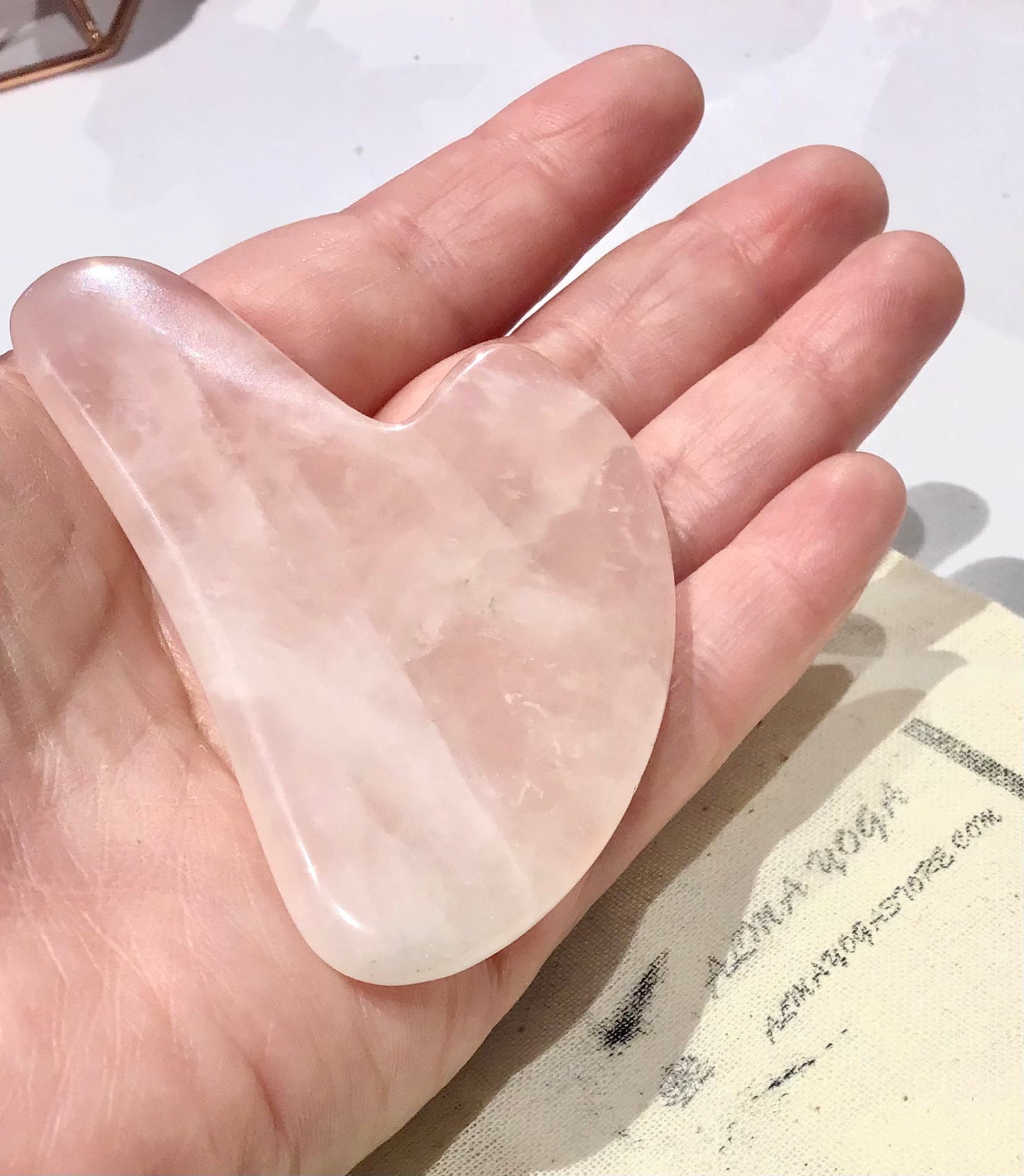 ROSE QUARTZ GUA SHA  Facial Massage Tool