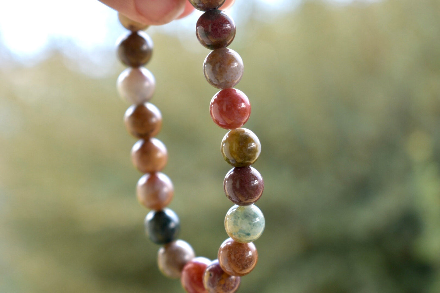 Unisex Multicolour Agate bracelet 8mm