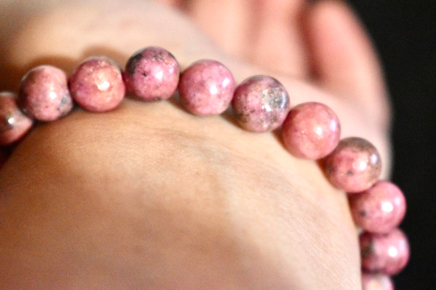 PRECIOUS 9mm RHODONITE BRACELET