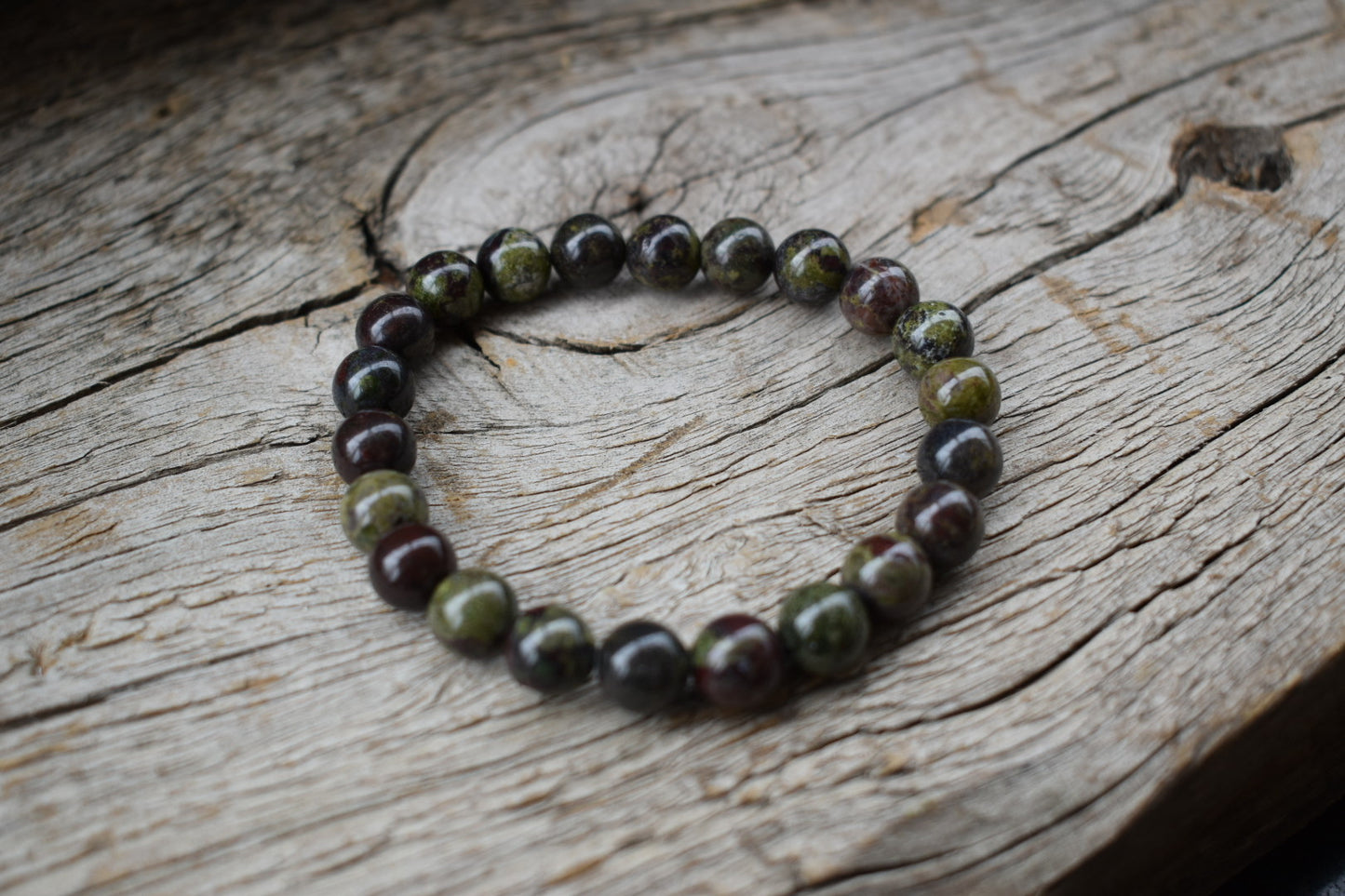 Dragon Blood Jasper beads 8 mm protection bracelet